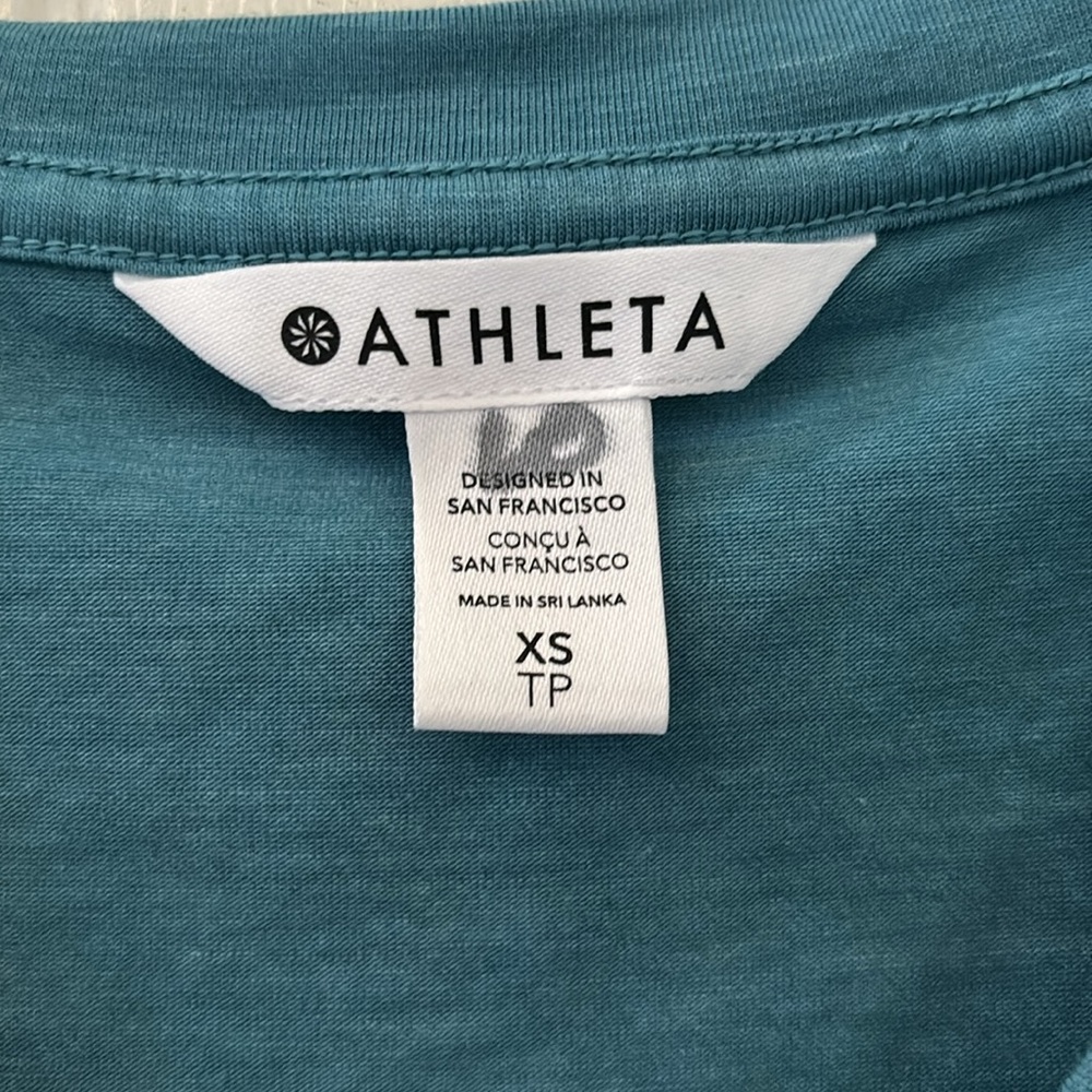 Athleta Teal Green V-Neck Tank Top - Picture 4 of 10